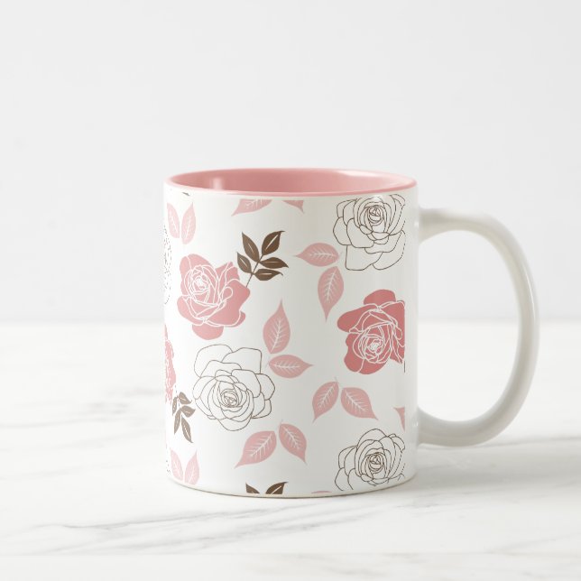 Caneca De Café Em Dois Tons Rosas Rosa (Direita)