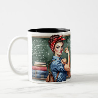 Caneca De Café Em Dois Tons Rosie, a Professora Riveter