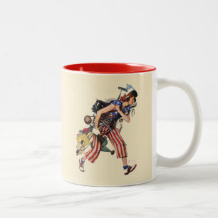 Caneca De Café Em Dois Tons Rosie ao salvamento