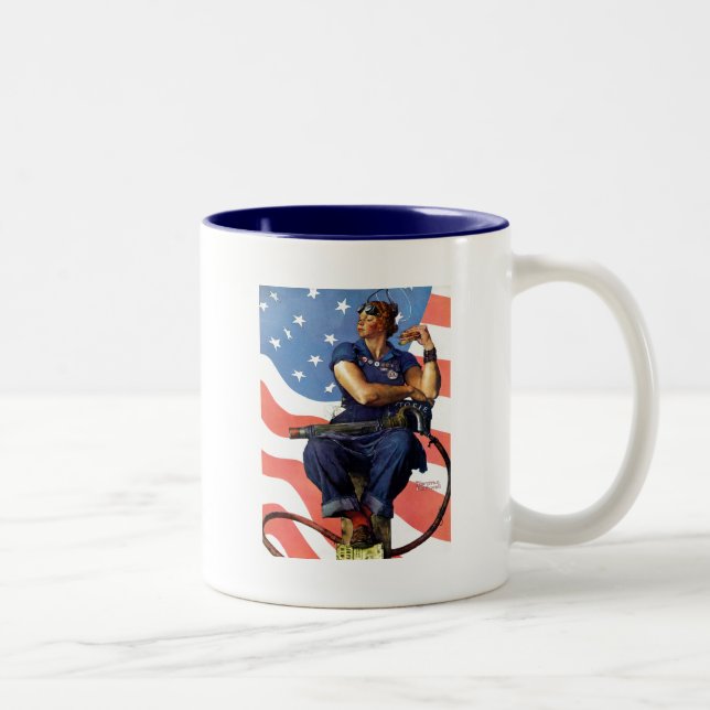 Caneca De Café Em Dois Tons "Rosie o rebitador " (Direita)