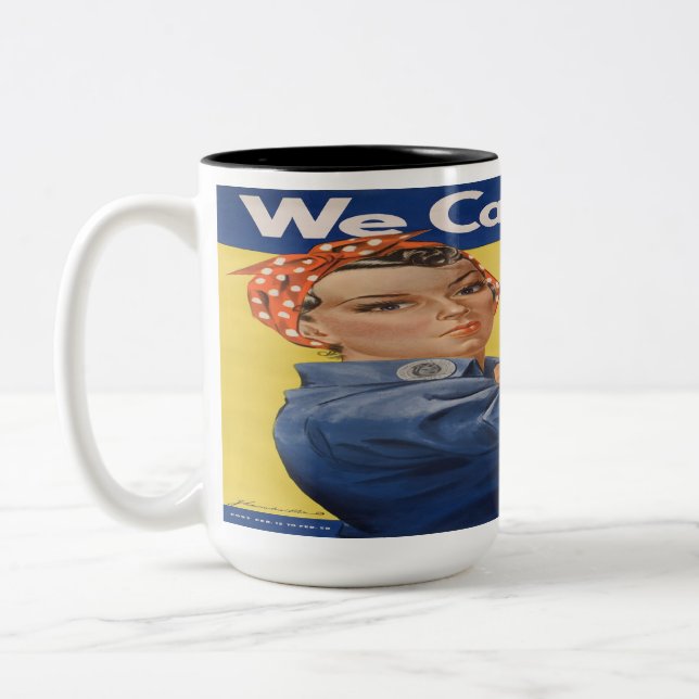 Caneca De Café Em Dois Tons Rosie the Riveter (Esquerda)