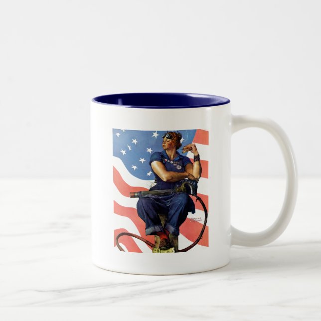 Caneca De Café Em Dois Tons Rosie the Riveter (Direita)