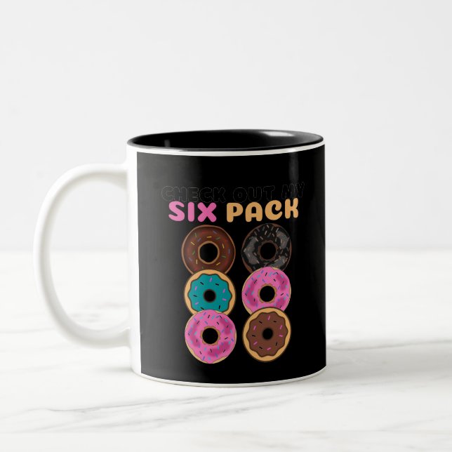 Caneca De Café Em Dois Tons Rosquinha Engraçado (Esquerda)