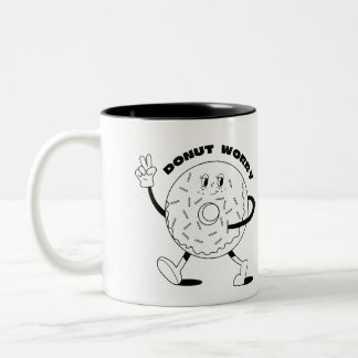 Caneca De Café Em Dois Tons Rosquinha Preocupada