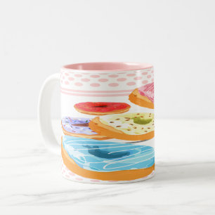 Caneca De Café Em Dois Tons Rosquinhas