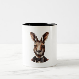 Caneca De Café Em Dois Tons Rosto de Canguru