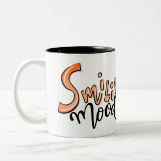 Caneca De Café Em Dois Tons Rosto Engraçado | Escritório de fotos divertidas c