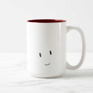 Caneca De Café Em Dois Tons Rosto sorridente