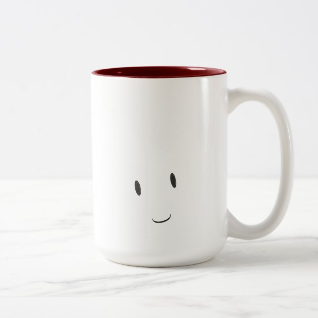 Caneca De Café Em Dois Tons Rosto sorridente (Direita)