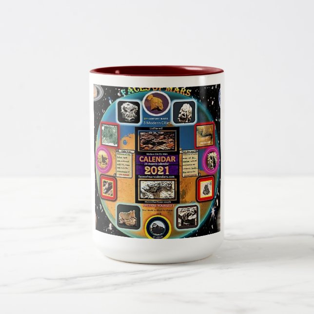 Caneca De Café Em Dois Tons Rostos de Mar (Centro)