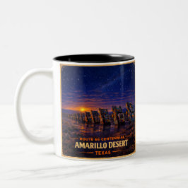 Caneca De Café Em Dois Tons Rota 66 do Amarillo Café Gift Estilo Deserto