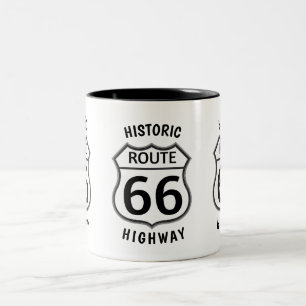 CANECA DE CAFÉ EM DOIS TONS ROTA 66 HISTORIC HIGHWAY