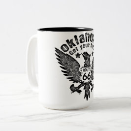 Caneca De Café Em Dois Tons Rota 66 Oklahoma Get Your Kicks