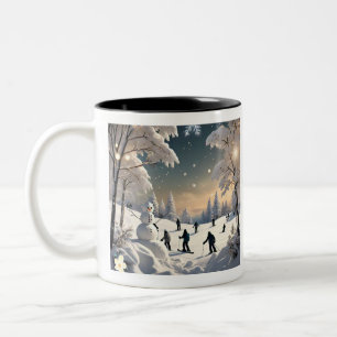 Caneca De Café Em Dois Tons "Rota de Fuga de Neve"