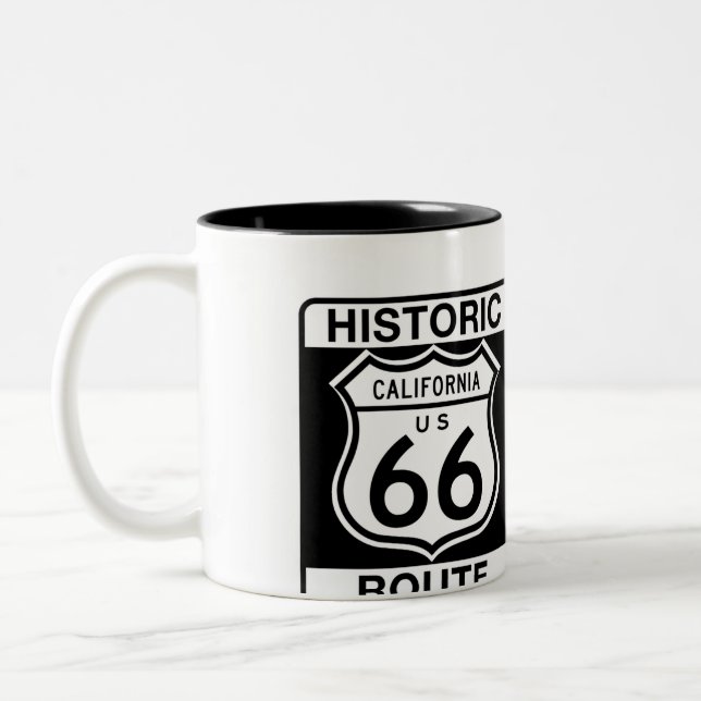Caneca De Café Em Dois Tons Rota histórica 66 - Califórnia (Esquerda)