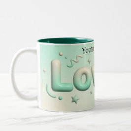Caneca De Café Em Dois Tons Roteiro Moderno Estética Adorável Nome Personaliza