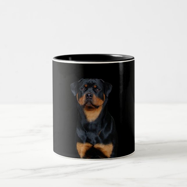 Caneca De Café Em Dois Tons Rottweiler   (Centro)
