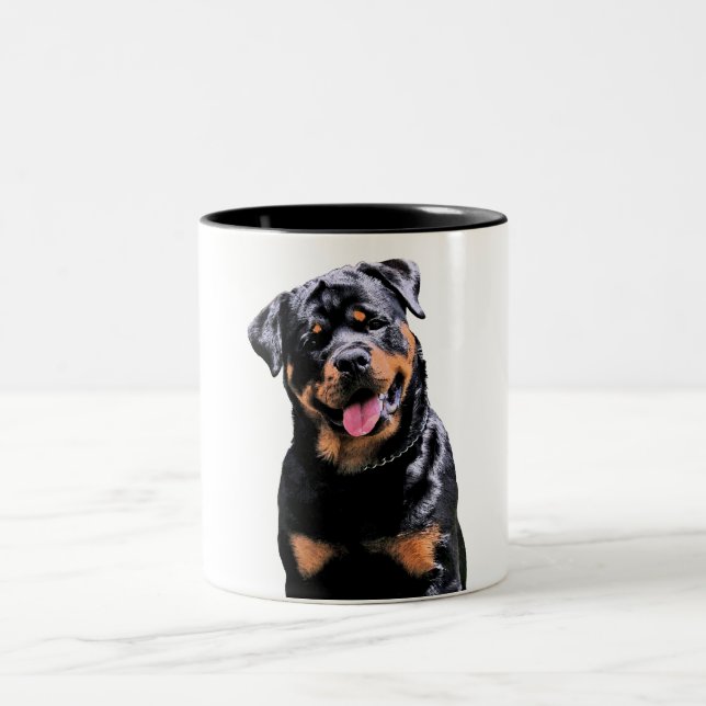 Caneca De Café Em Dois Tons Rottweiler (Centro)