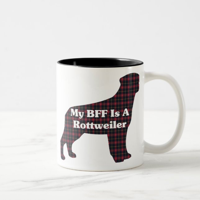 Caneca De Café Em Dois Tons Rottweiler BFF Mug (Direita)