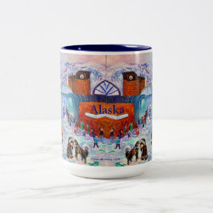 Caneca De Café Em Dois Tons Rouco do Alasca Kisses centro Anchorage
