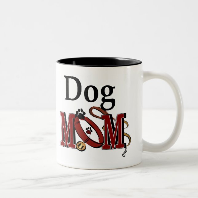 Caneca De Café Em Dois Tons Roupa e presentes da mãe de cachorro (Direita)