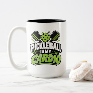 Caneca De Café Em Dois Tons Roupas Esportivas de Pickleball "PICKLEBALL É MEU