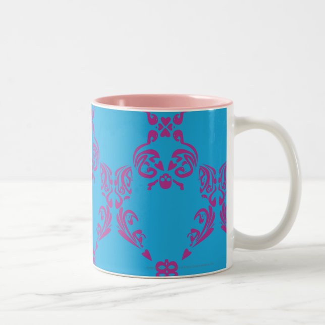 Caneca De Café Em Dois Tons Roxo-Aqua do damasco (Direita)