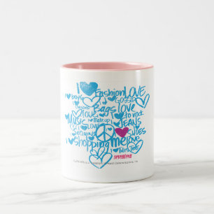 Caneca De Café Em Dois Tons Roxo/Aqua dos grafites