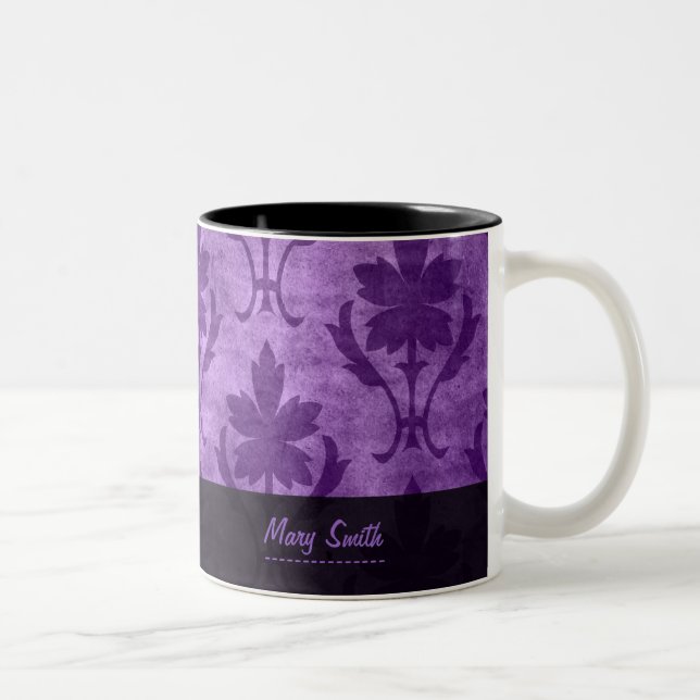 Caneca De Café Em Dois Tons Roxo conhecido feito sob encomenda do teste padrão (Direita)