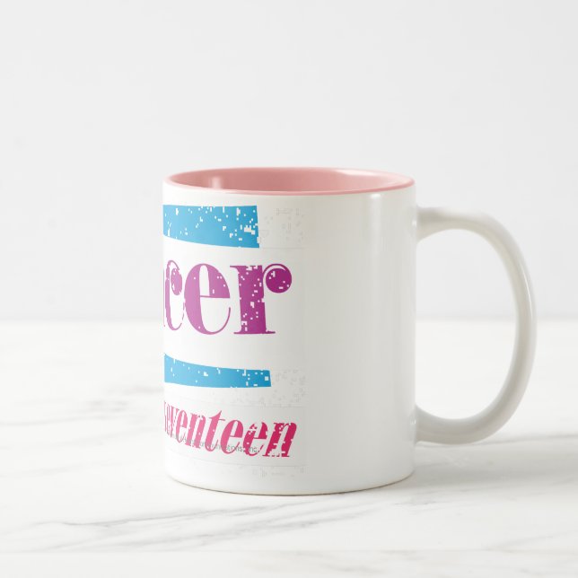 Caneca De Café Em Dois Tons Roxo do cancer (Direita)