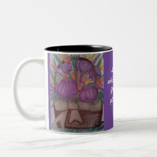 Caneca De Café Em Dois Tons Roxo, Flores Roxas, Helen Keller Poem
