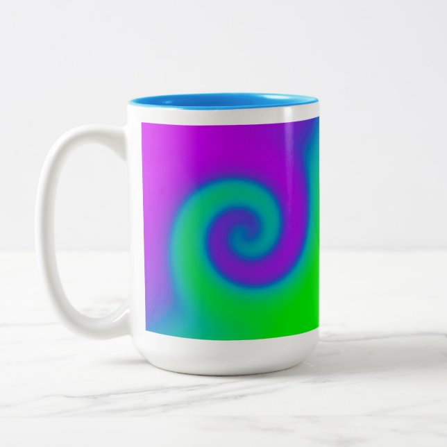 Caneca De Café Em Dois Tons Roxo Verde Roxo (Esquerda)