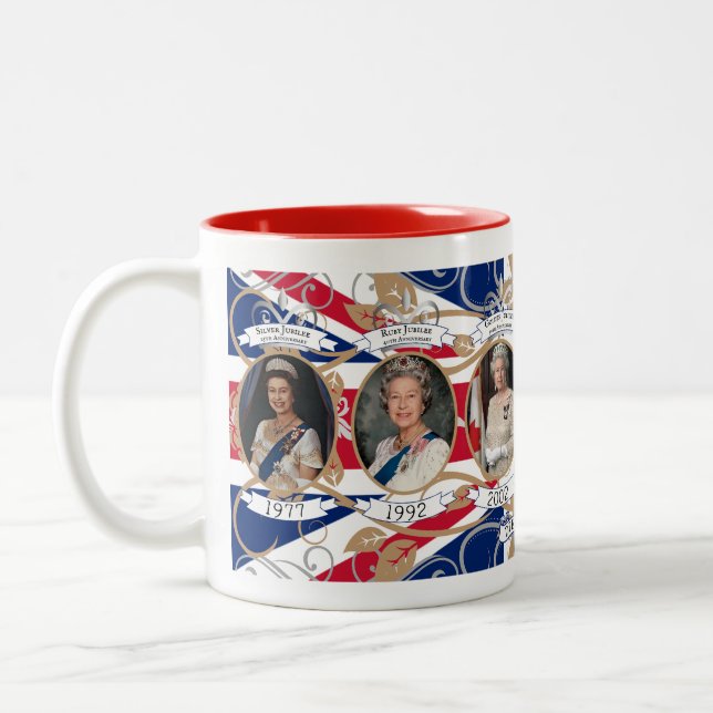 Caneca De Café Em Dois Tons Royal Jubilee Tribute Mug - Rainha Elizabeth II (Esquerda)