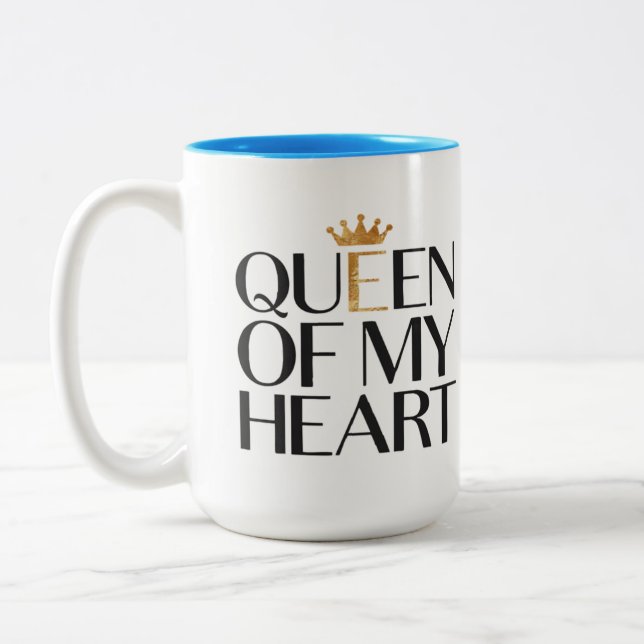 Caneca De Café Em Dois Tons Royal Love (Esquerda)