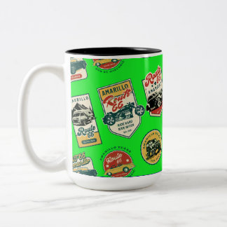 Caneca De Café Em Dois Tons Rt 66 Mug - Amarillo TX