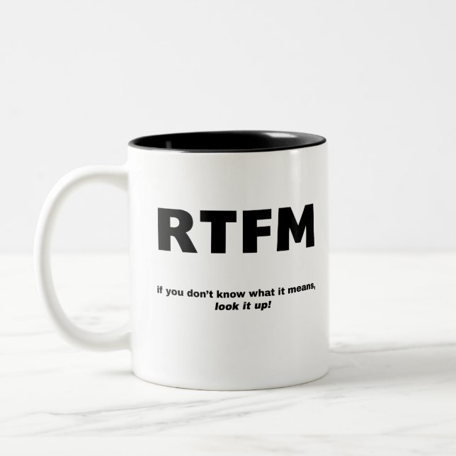 CANECA DE CAFÉ EM DOIS TONS RTFM (Esquerda)