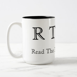 Caneca De Café Em Dois Tons RTFM - Leia o manual da fábrica