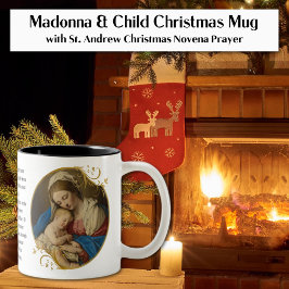 Caneca De Café Em Dois Tons Rua Andrew Christmas Novena Virgem Maria Jesus