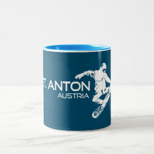 Caneca De Café Em Dois Tons Rua Anton Austria Snowboarder