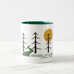 Caneca De Café Em Dois Tons Rua de Wrangell.