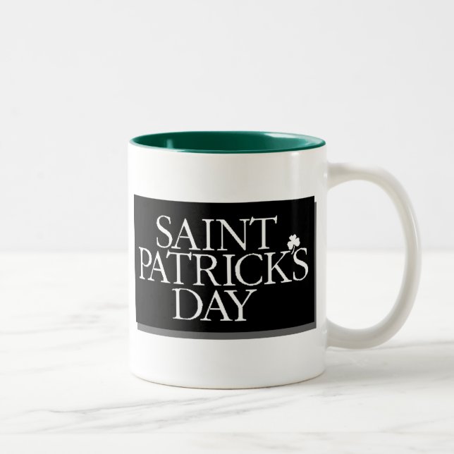 Caneca De Café Em Dois Tons Rua, Dia de Patrick (Direita)
