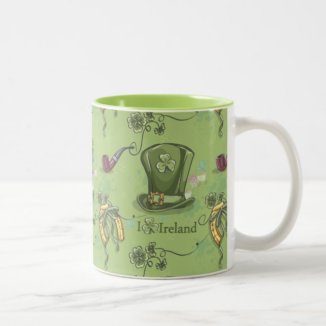 Caneca De Café Em Dois Tons Rua Irlandesa, o Dia de Patrick Mug (Direita)