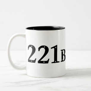 Caneca De Café Em Dois Tons rua Londres do padeiro 221B - endereço de Sherloc