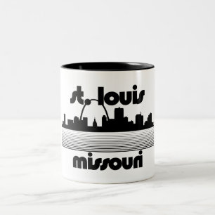 Caneca De Café Em Dois Tons Rua Louis Missouri