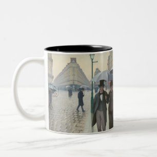 Caneca De Café Em Dois Tons Rua Paris em Rainy Weather