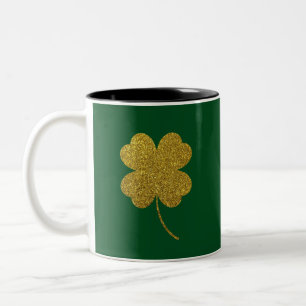 Caneca De Café Em Dois Tons Rua, Shamrock do Dia de Patrick