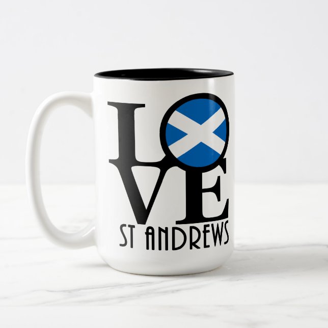 Caneca De Café Em Dois Tons Ruas Andrews Scotland 15oz (Esquerda)