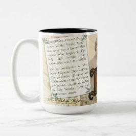 Caneca De Café Em Dois Tons Ruas. Joseph Memare Orando Religião Católica