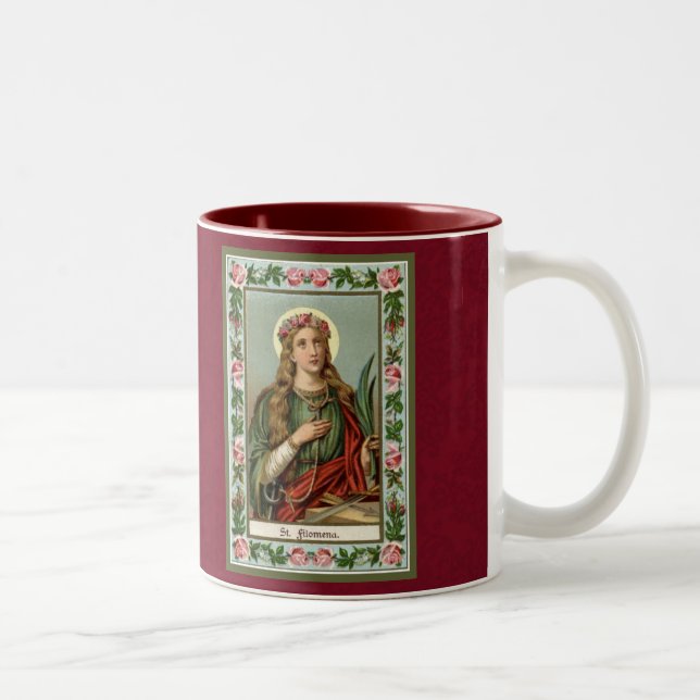 Caneca De Café Em Dois Tons Ruas, Oração de Martyr, Virgem Filomena (Direita)