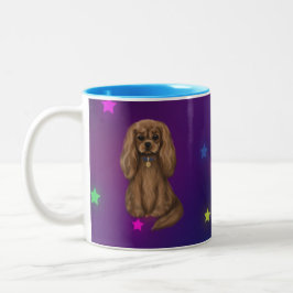 Caneca De Café Em Dois Tons Ruby Cavalier King Charles Spaniel